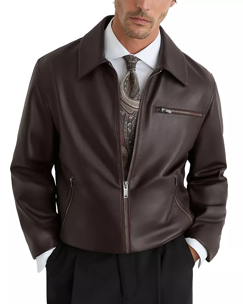 Reiss Strader Leather Jacket