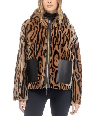  Reversible Select Shearling Lamb Hooded Jacket