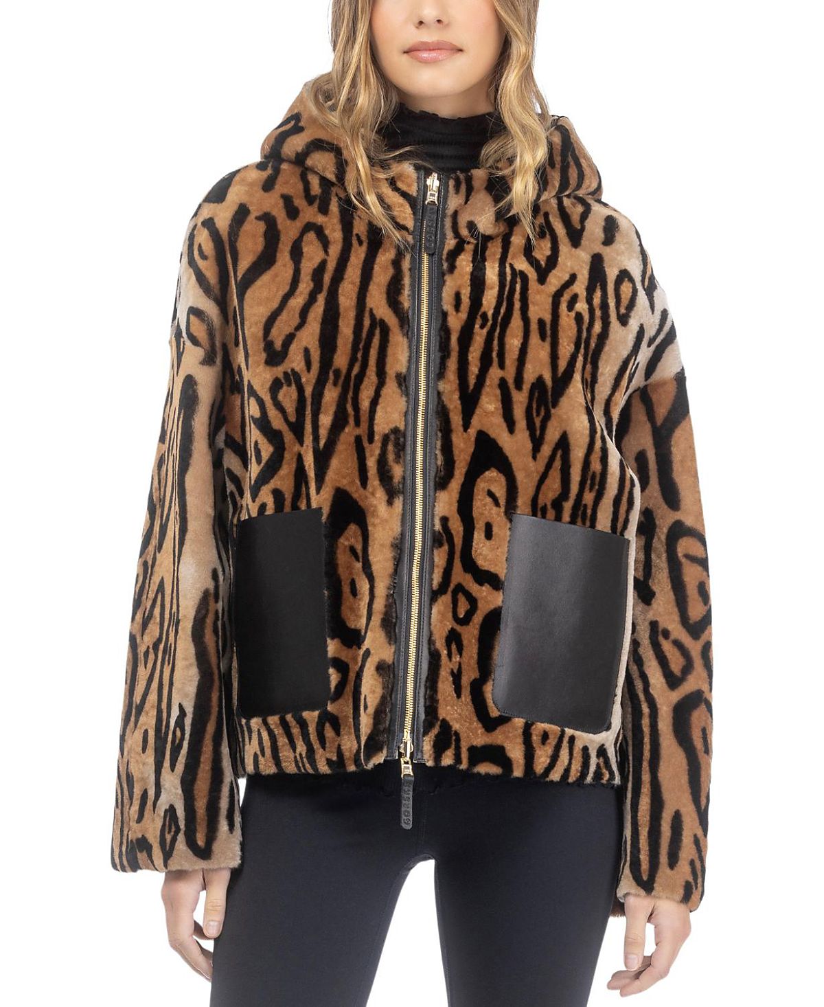 Gorski Reversible Select Shearling Lamb Hooded Jacket