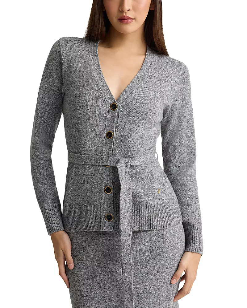 St. John Wool Belted Cardigan