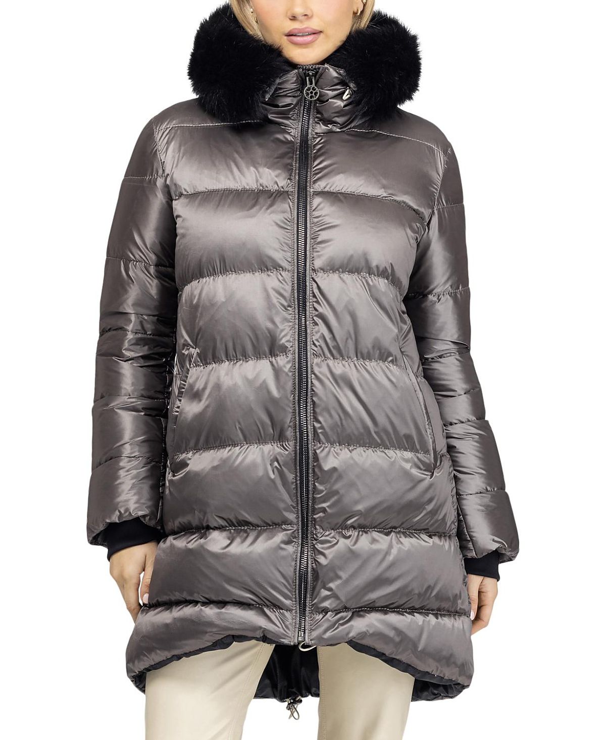 Gorski Apres-Ski Mid-Length Jacket with Detachable Toscana Lamb Hood Trim