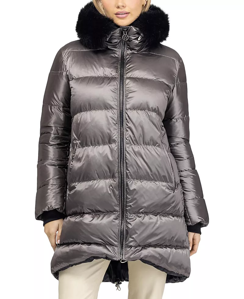 Gorski Apres-Ski Mid-Length Jacket with Detachable Toscana Lamb Hood Trim