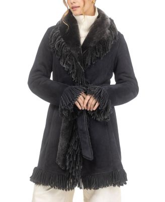  Merino Shearling Lamb Stroller with Fringes