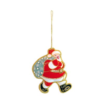 Santa Beaded Ornament - Exclusive