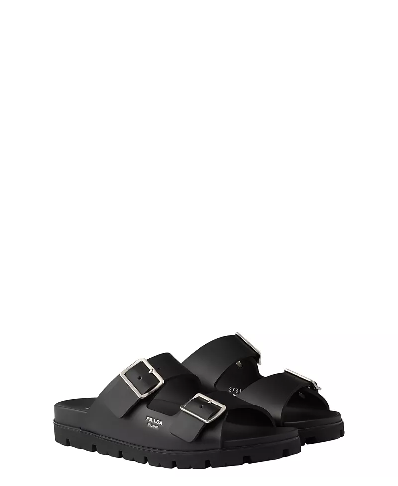 Prada Men's Rubber Strap Sandals
