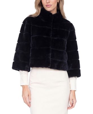  Select Shearling Lamb Bolero with Cropped Sleeves