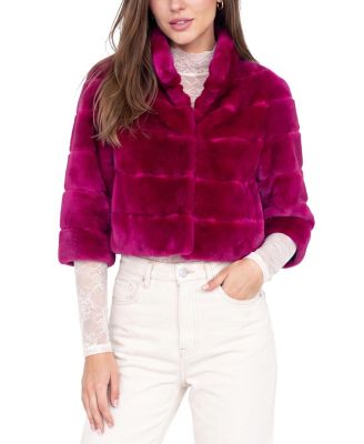  Select Shearling Lamb Bolero with Cropped Sleeves