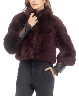  Merinillo Shearling Lamb Bolero with Cropped Sleeves