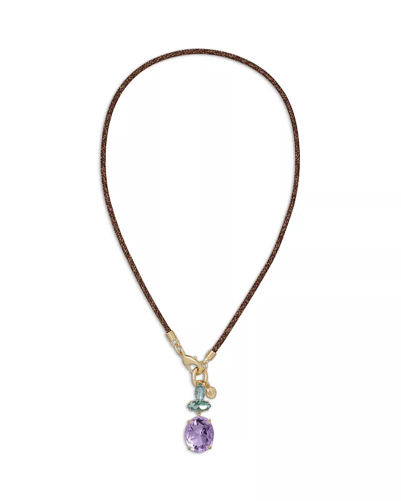 Roxanne Assoulin Granita Le Petite Crystal Cord Pendant Necklace, 16