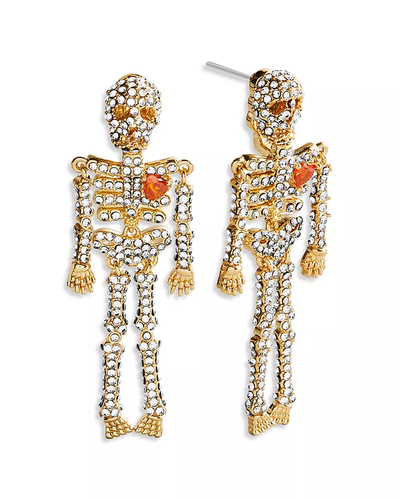 Baublebar Crystal Skeleton Drop Earrings