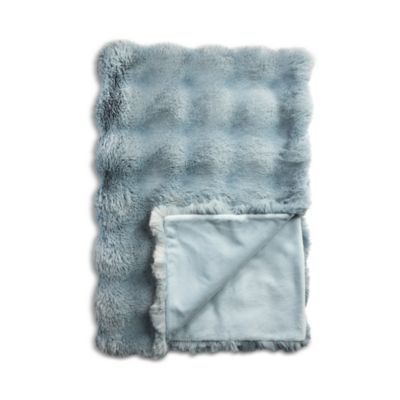 Bubble Faux Fur Throw Blanket