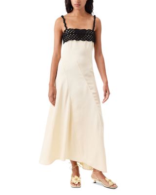 Square Neck Bias Cut Slip Dress