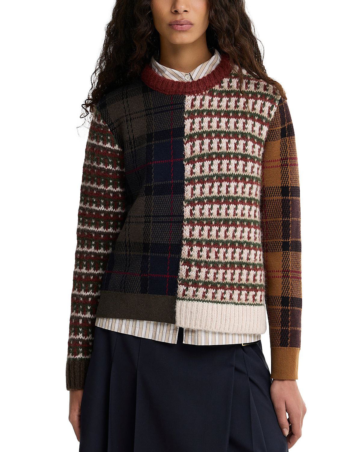 Barbour Ashford Patchwork Crewneck Sweater