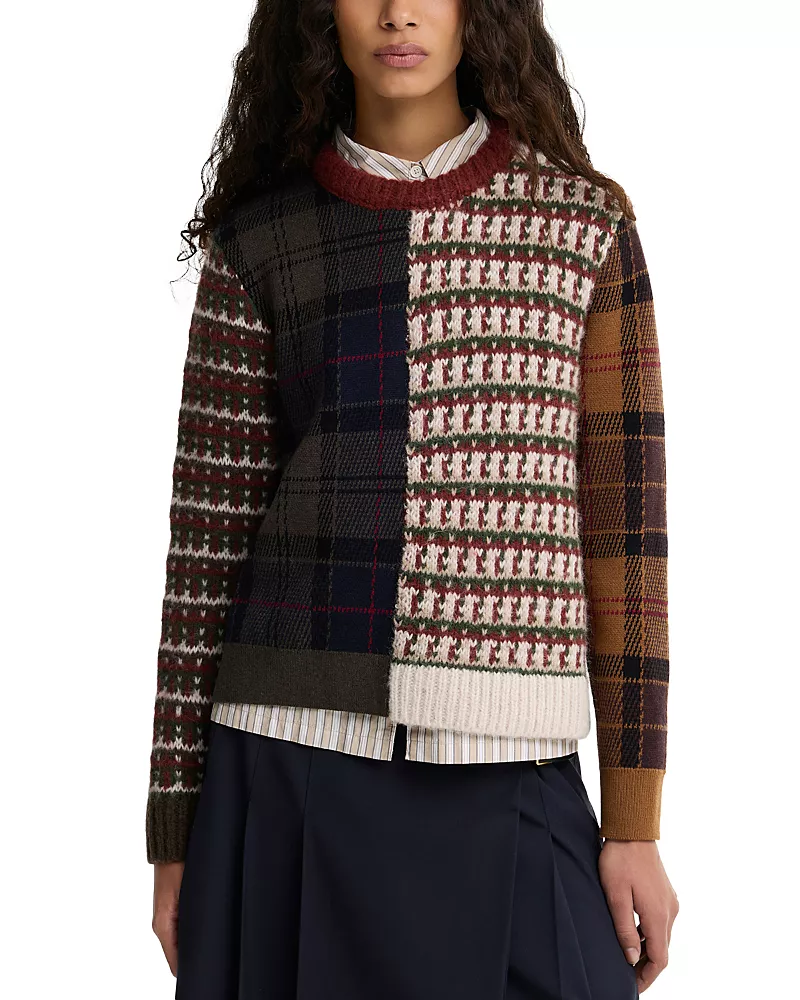 Barbour Ashford Patchwork Crewneck Sweater