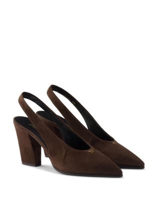 Women's Suede Slingback Pumps