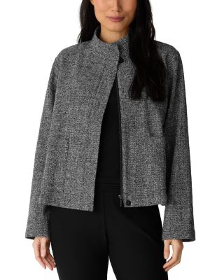Cotton Stretch Stand Collar Jacket