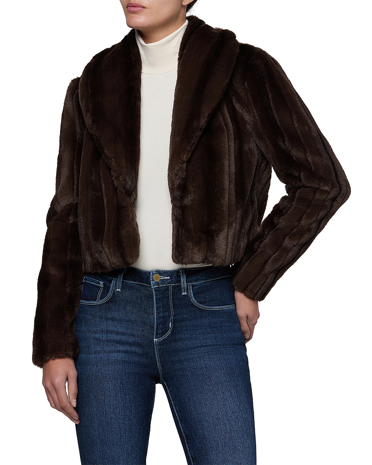 Davy Crop Faux Fur Jacket