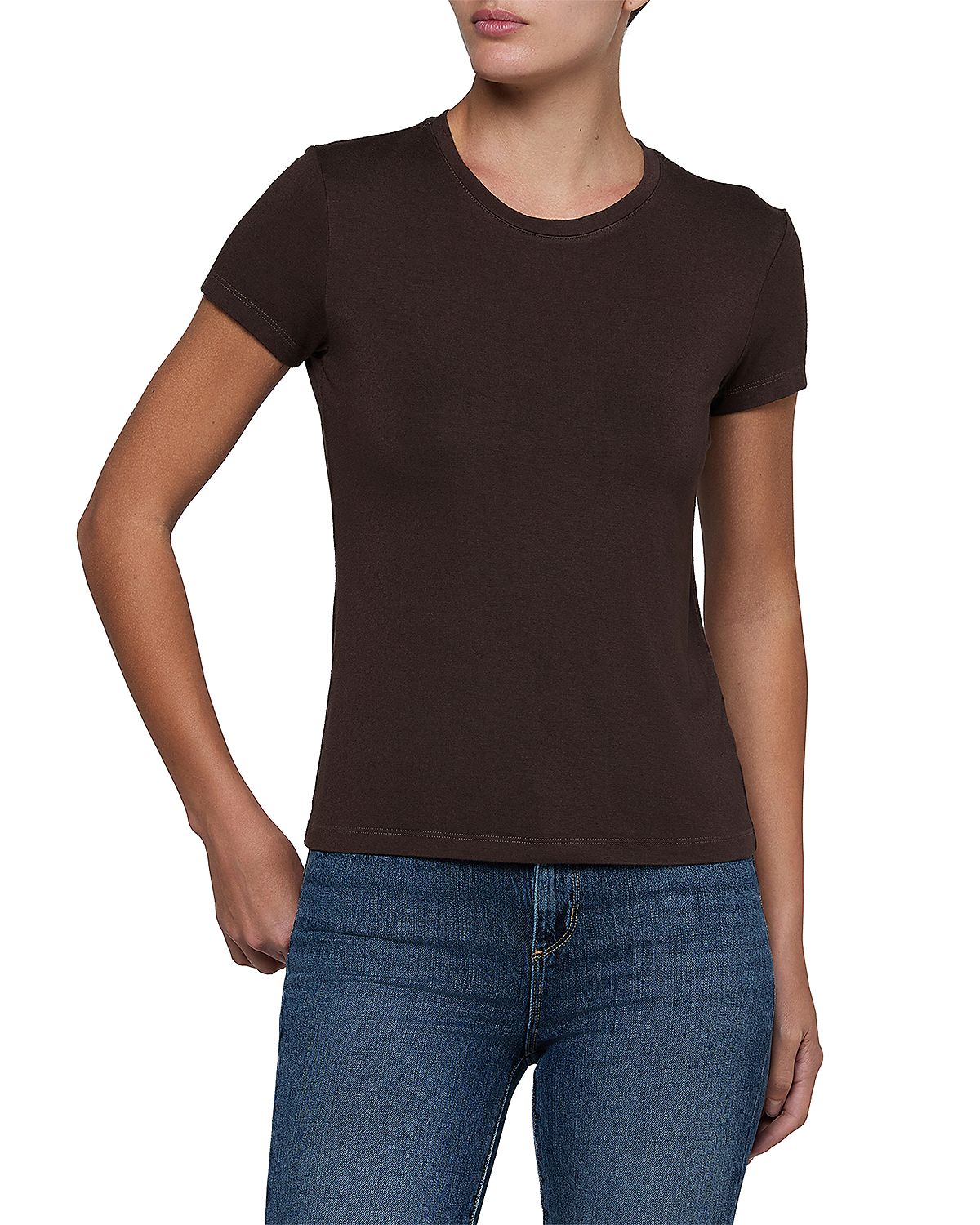 L'Agence Ressi Short Sleeve Crewneck Tee