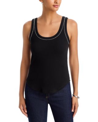 Wilma Cotton Stretch Embellished Tank