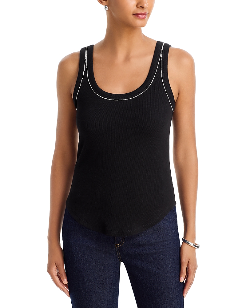 Cinq A Sept Wilma Cotton Stretch Embellished Tank