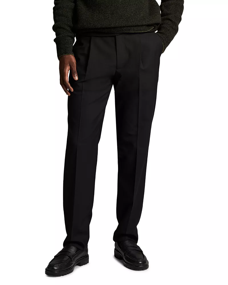 Vince Refined Twill Straight Fit Pleat Pants
