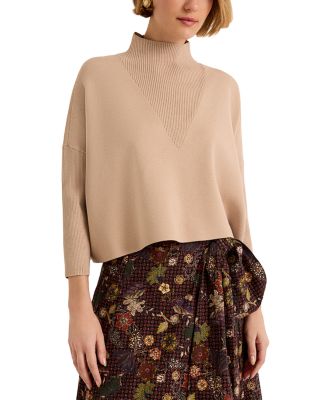 Claudie Mock Neck Crop Top 