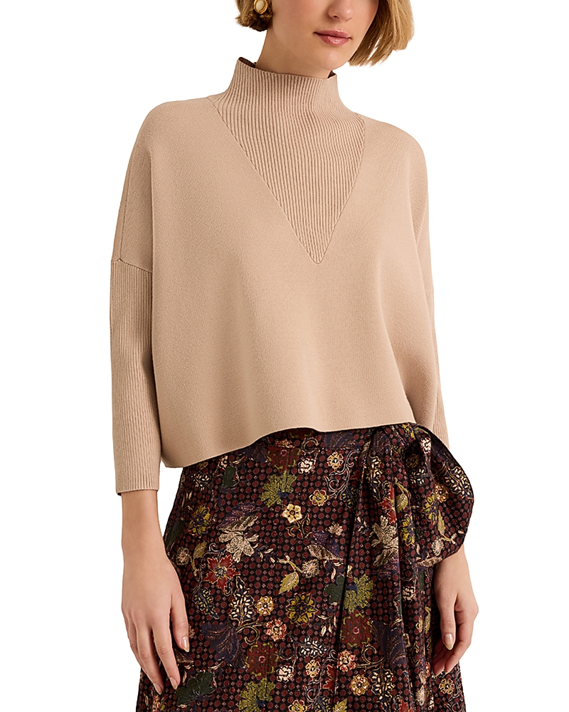 Marie Oliver Claudie Mock Neck Crop Top