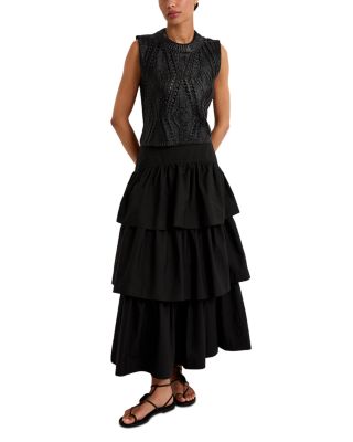 Baylor Cotton Tiered A Line Skirt