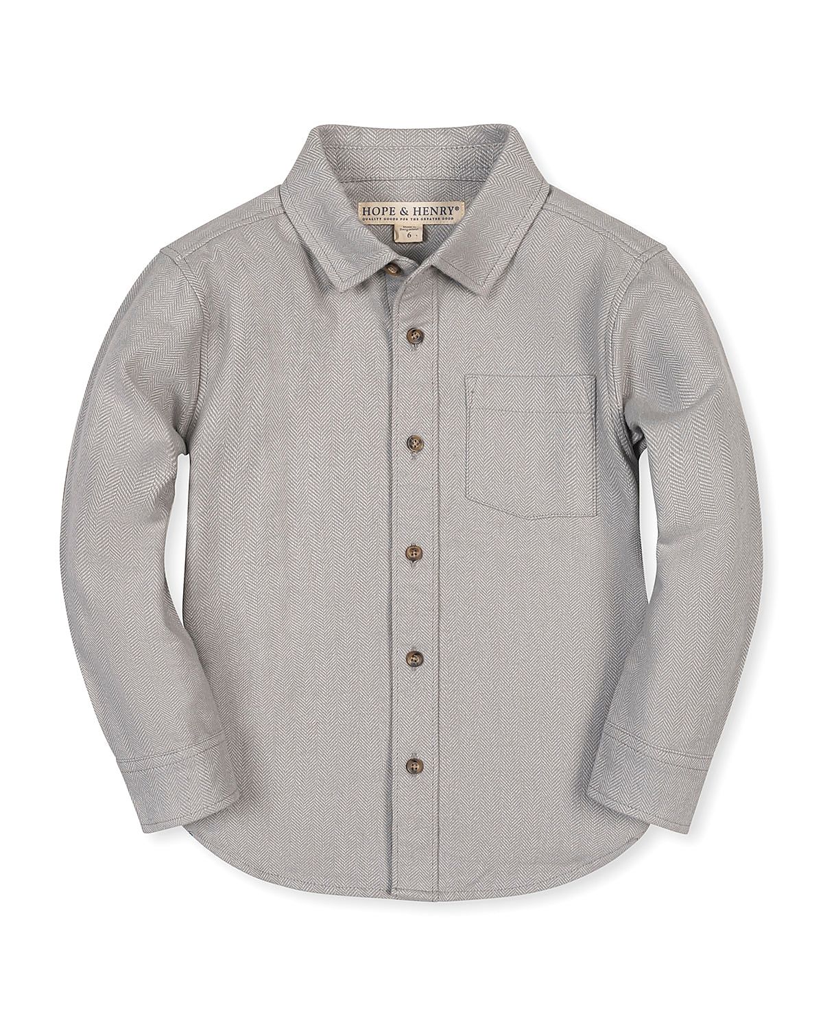 Hope & Henry Boys' Organic Long Sleeve Flannel Shirt - Little Kid