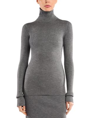 Wool Blend Mock Neck Sweater
