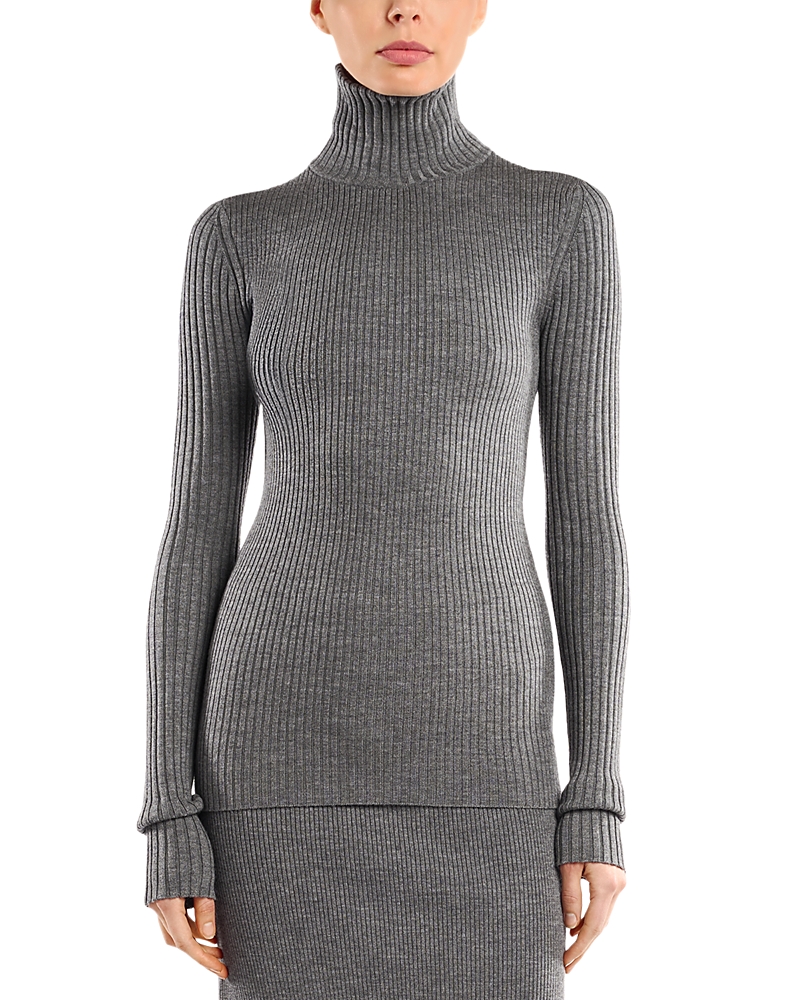 Victoria Beckham Wool Blend Mock Neck Sweater