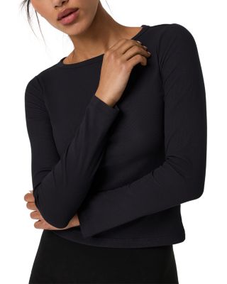 Pose Subtle Ribbed Long Sleeve Top - thumbnail 3