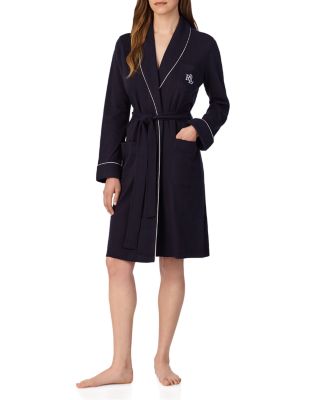 Quilted Collar & Cuffs Short Robe