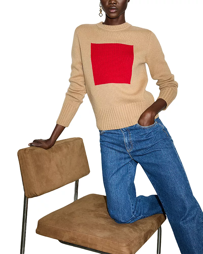 Max & Co. Gelato Wool & Cashmere Inlay Knit Sweater