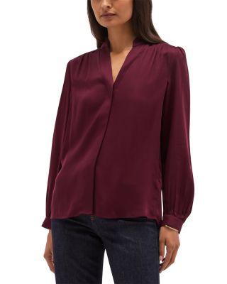 Gwen Satin Button Front Blouse