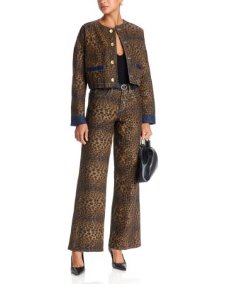 Verona Collarless Jacket & Alicent High Rise Sneaker Wide Leg Jeans in Zephyr