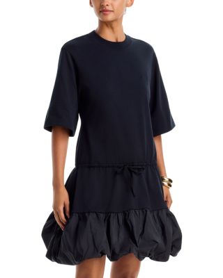 Bubble Hem Drop Waist Dress