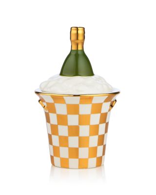 Champagne Lidded Trinket Box