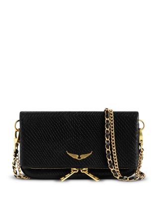 Rock Mini Soft Wild Embossed Leather Clutch
