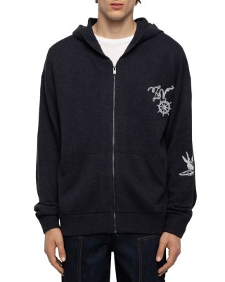 Camillo Wool & Cashmere Knit Graphic Hoodie
