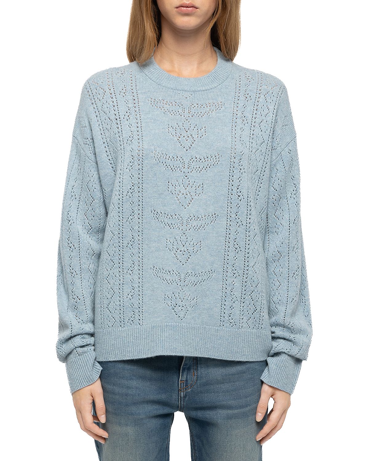Zadig & Voltaire Markuz Wool & Cashmere Pointelle Sweater