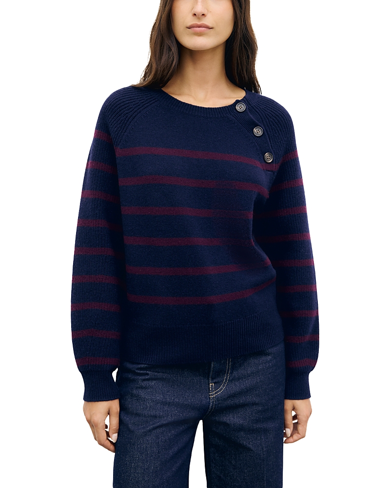 Gerard Darel Reny Wool Shoulder Button Sweater