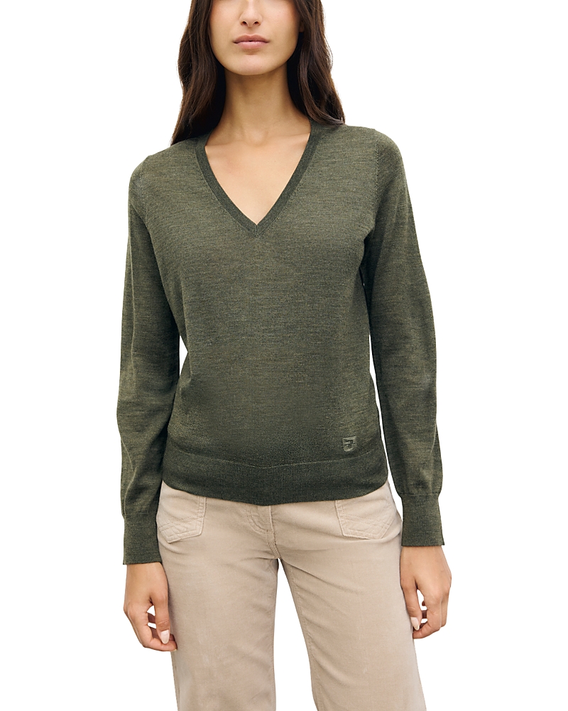 Gerard Darel Rachel Merino Wool V Neck Sweater