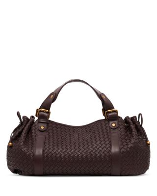 24H Woven Leather Duffel Bag