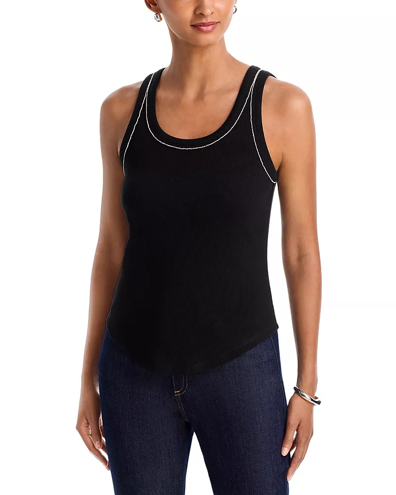 Cinq a Sept Quenta Cotton Stretch Tank Top