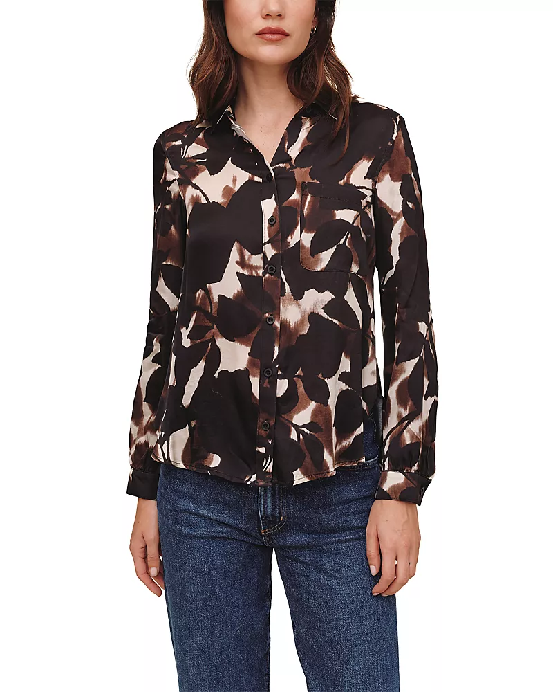 Bella Dahl Printed Rounded Hem Shirt