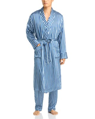 x Bloomingdale's Silk Stripe Robe - Exclusive