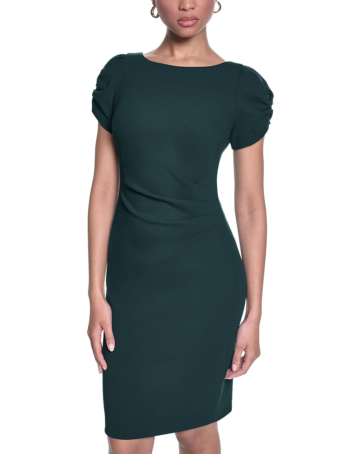 Karl Lagerfeld Paris Ruched Sleeve Sheath Dress