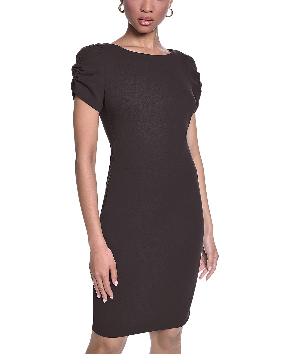 Karl Lagerfeld Paris Ruched Sleeve Sheath Dress
