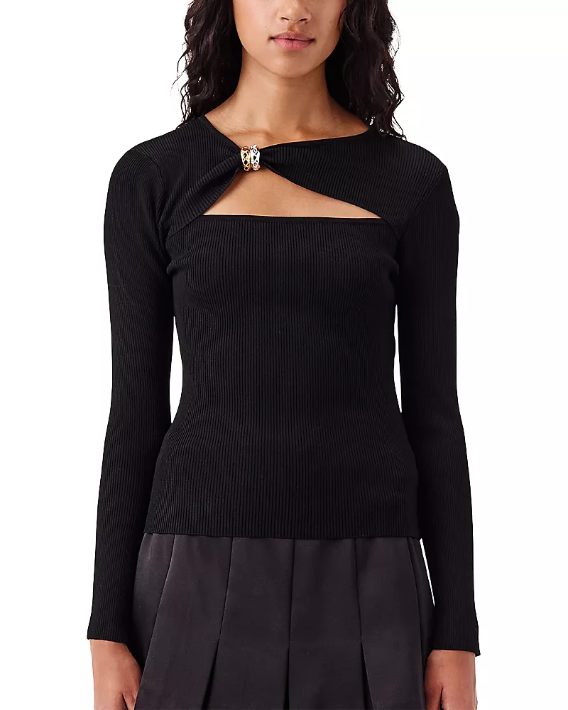 TRESSE Murfy Fine Knit Cutout Top